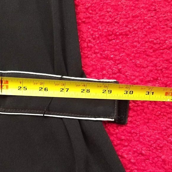 vintage 80s black midi party dress puffy leaf shoulder 🎈HOST PICK🎈x3 - Picture 11 of 14